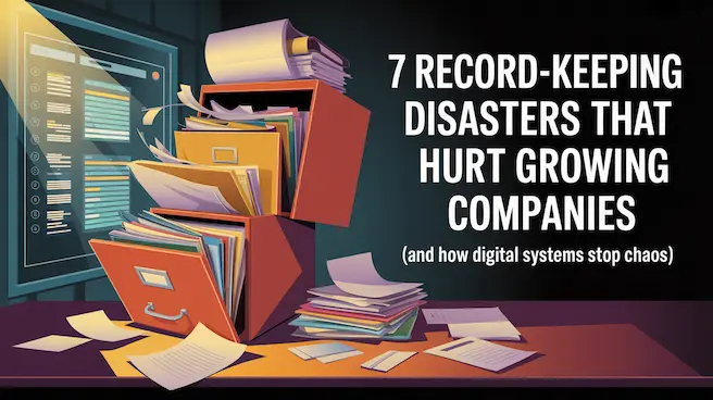 7 Record-Keeping Disasters That Hurt Growing Companies and How Digital Systems Stop Chaos 7 Record-Keeping Disasters That Hurt Growing Companies and How Digital Systems Stop Chaos